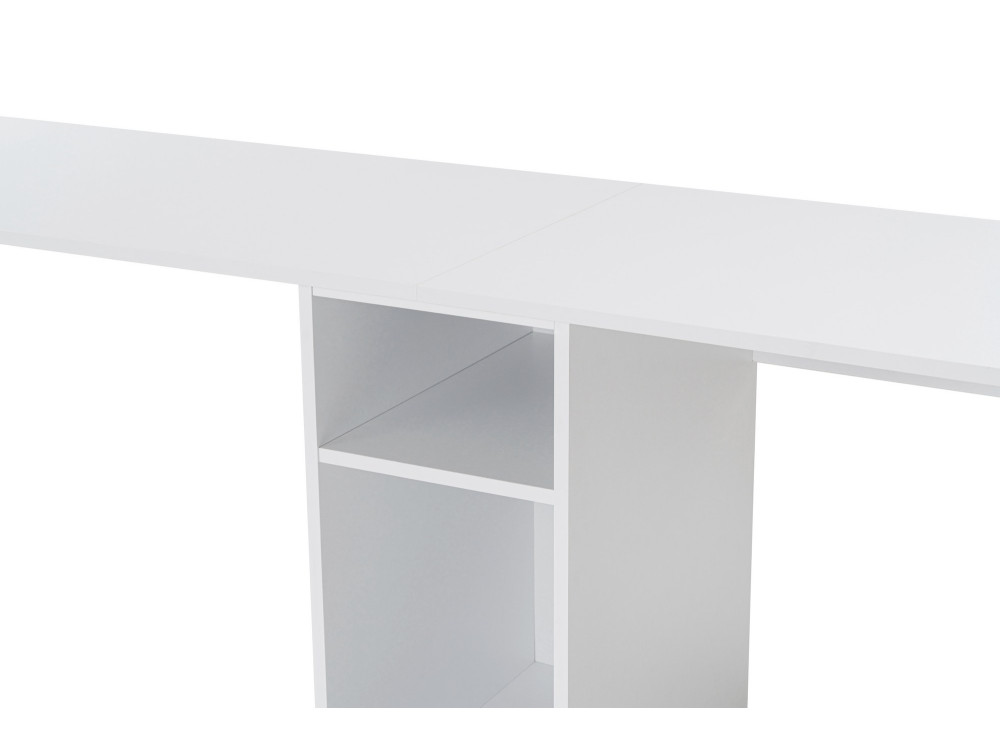 Bureau en bois "Twin Study Desk" - 240 x 60 x 74 cm - Or blanc