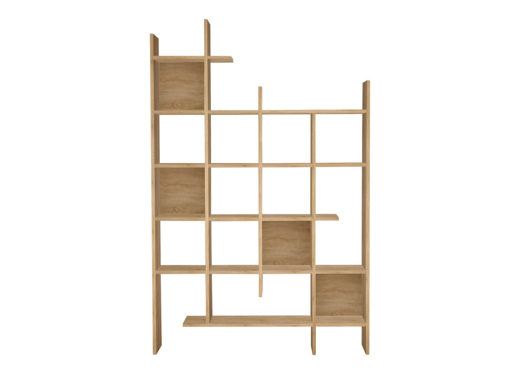 Bibliothèque en bois "Manco" - 122 x 25 x 188 cm - Chêne