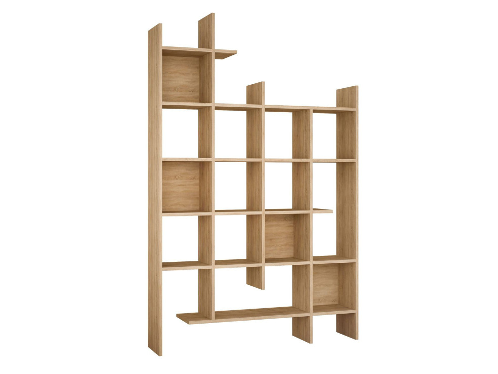 Bibliothèque en bois "Manco" - 122 x 25 x 188 cm - Chêne