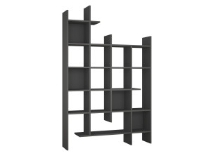 Bibliothèque en bois "Manco" - 122 x 25 x 188 cm - Anthracite
