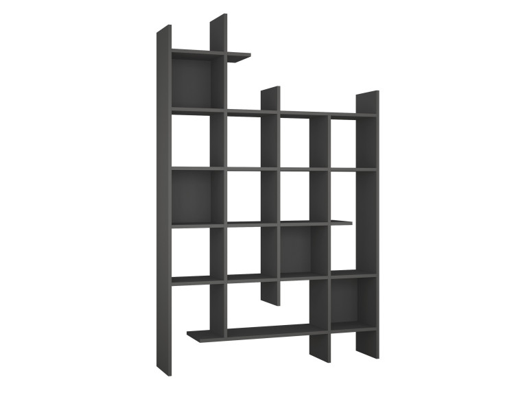 Bibliothèque en bois "Manco" - 122 x 25 x 188 cm - Anthracite