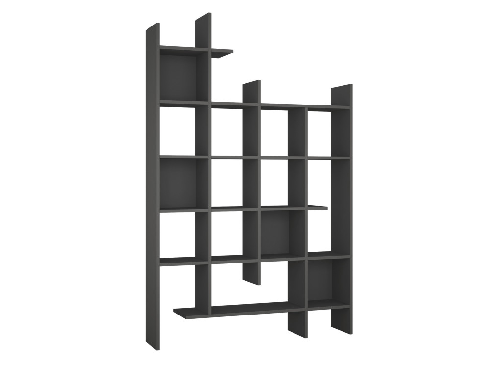 Bibliothèque en bois "Manco" - 122 x 25 x 188 cm - Anthracite