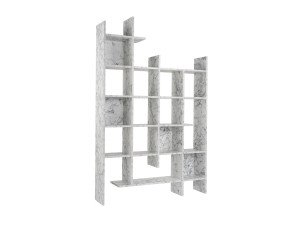 Bibliothèque en bois "Manco" 122 x 25,5 x 188 cm - Marbre de Carrare