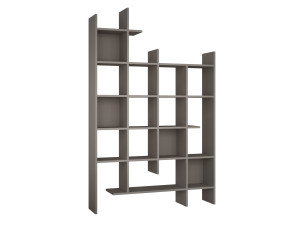 Bibliothèque en bois "Manco" 122 x 25,5 x 188 cm - Mocha léger