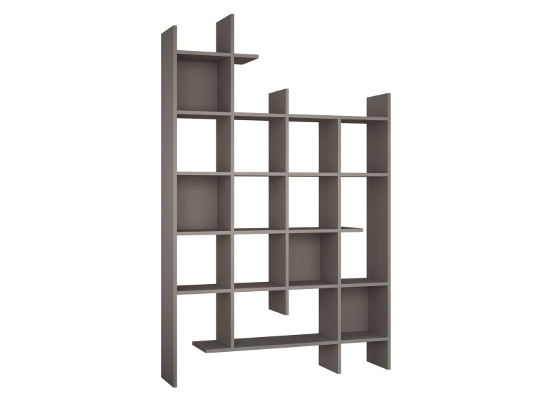 Bibliothèque en bois "Manco" - 122 x 25 x 188 cm - Moka clair