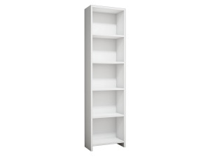 Bibliothèque en bois "Barkin" - 40 x 19 x 150 cm - Blanc