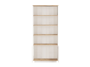 Bibliothèque en bois "FR16" - 75 x 26 x 168 cm - Pin atlantiqueBlanc