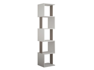Bibliothèque en bois "Piri" - 35 x 30 x 161 cm - BlancMoka clair