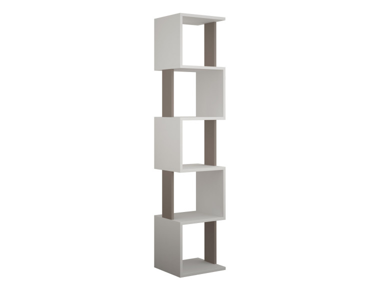 Bibliothèque en bois "Piri" - 35 x 30 x 161 cm - BlancMoka clair