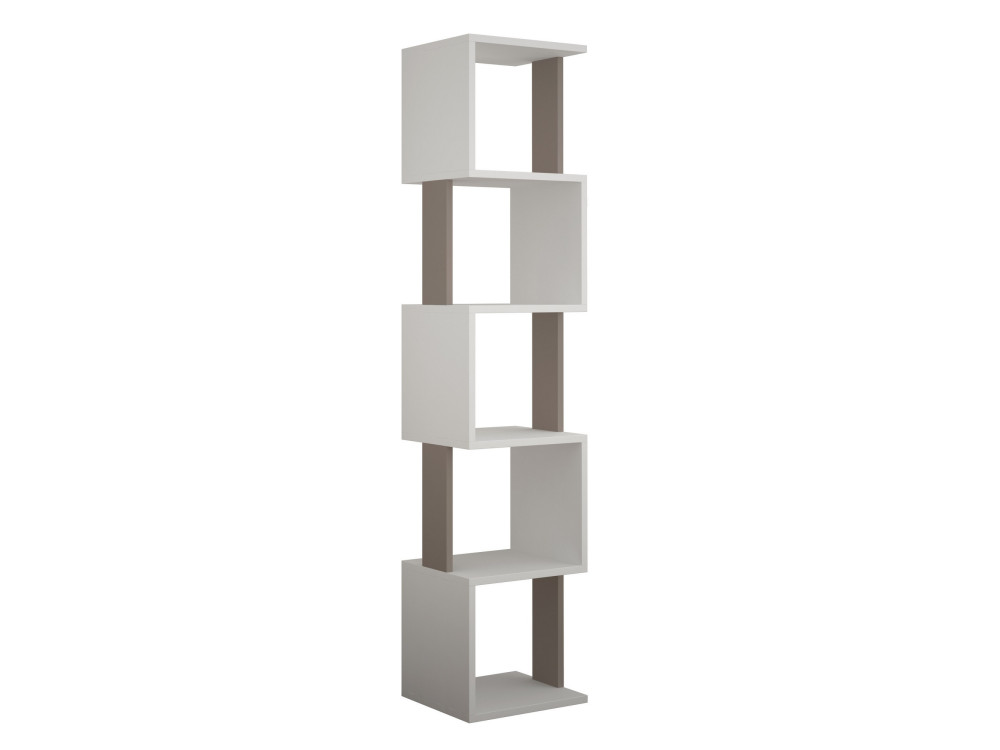 Bibliothèque en bois "Piri" - 35 x 30 x 161 cm - BlancMoka clair