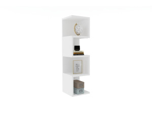 Bibliothèque en bois "Alin" - 27 x 25 x 95 cm - Blanc