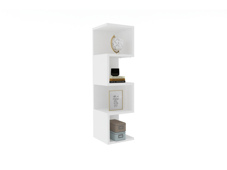 Bibliothèque en bois "Alin" - 27 x 25 x 95 cm - Blanc