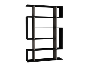 Bibliothèque en bois "Mito" - 110 x 25 x 161 cm - Gris anthracite
