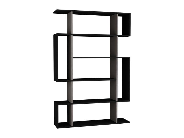 Bibliothèque en bois "Mito" - 110 x 25 x 161 cm - Gris anthracite