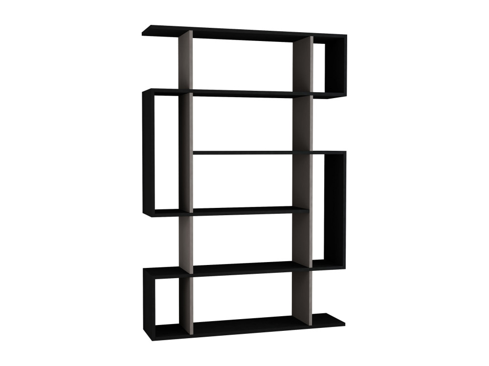Bibliothèque en bois "Mito" - 110 x 25 x 161 cm - Gris anthracite