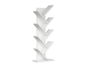 Bibliothèque en bois "Hitit" - 46 x 22 x 128 cm - Blanc