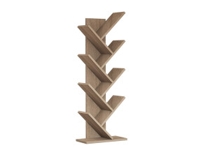 Bibliothèque en bois "Hitit" - 46 x 22 x 128 cm - Marron