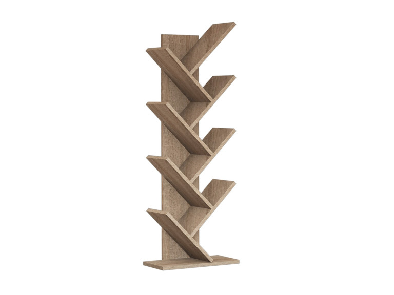 Bibliothèque en bois "Hitit" - 46 x 22 x 128 cm - Marron
