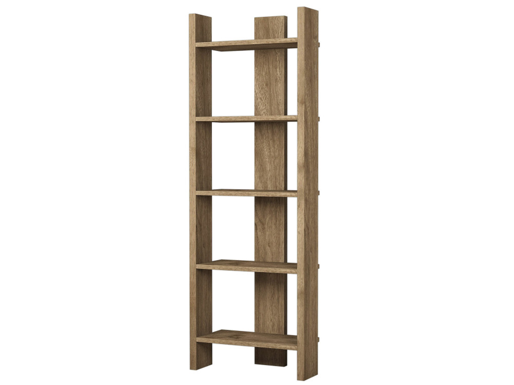 Bibliothèque en bois "Virba" - 52 x 22 x 149 cm - Noyer