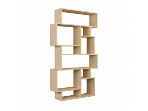 Bibliothèque en bois "Karmato" - 96 x 25 x 168 cm - Chêne de Sonoma