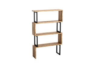 Bibliothèque en bois "Ceylan" - 80 x 22 x 128 cm - Noyer