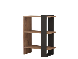 Bibliothèque en bois "Ova" - 51 x 25 x 70 cm - ChêneAnthracite