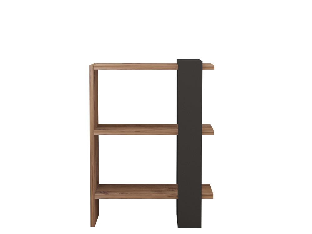 Bibliothèque en bois "Ova" - 51 x 25 x 70 cm - ChêneAnthracite