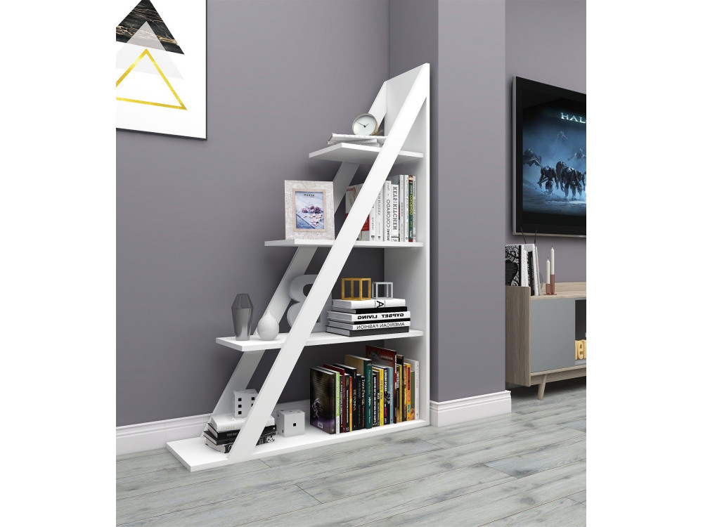 Bibliothèque en bois "Arven" - 100 x 29 x 150 cm - Blanc