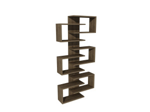 Bibliothèque en bois "Lotus" - 75 x 21 x 161 cm - Noyer