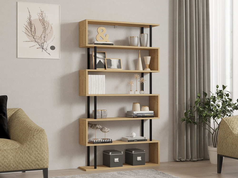 Bibliothèque en bois "Hector" - 90 x 22 x 162 cm - Saphir