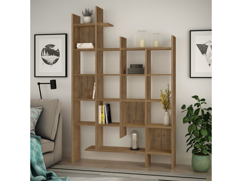 Bibliothèque en bois "Manco" - 122 x 25 x 188 cm - Hitit