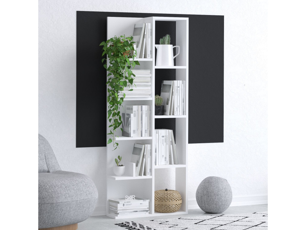 Bibliothèque en bois "Viva" - 60 x 18 x 150 cm - Blanc