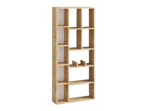 Bibliothèque en bois "Demios" - 75 x 18 x 170 cm - Chêne Saphir