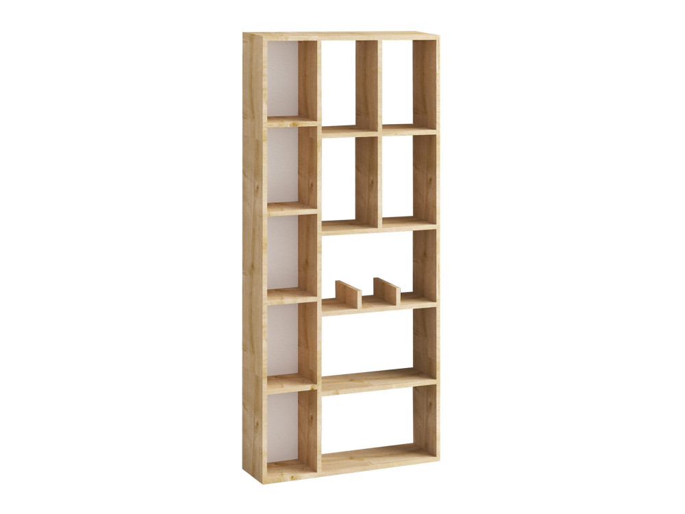 Bibliothèque en bois "Demios" - 75 x 18 x 170 cm - Chêne Saphir