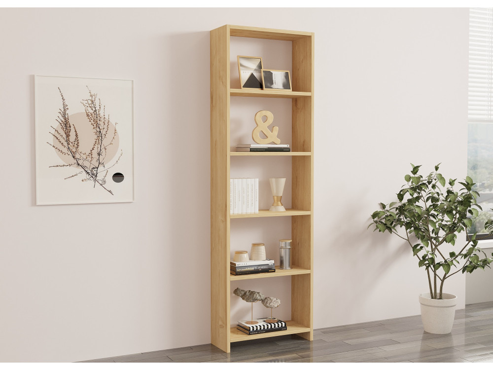 Bibliothèque en bois "New" - 50 x 19 x 160 cm - Chêne