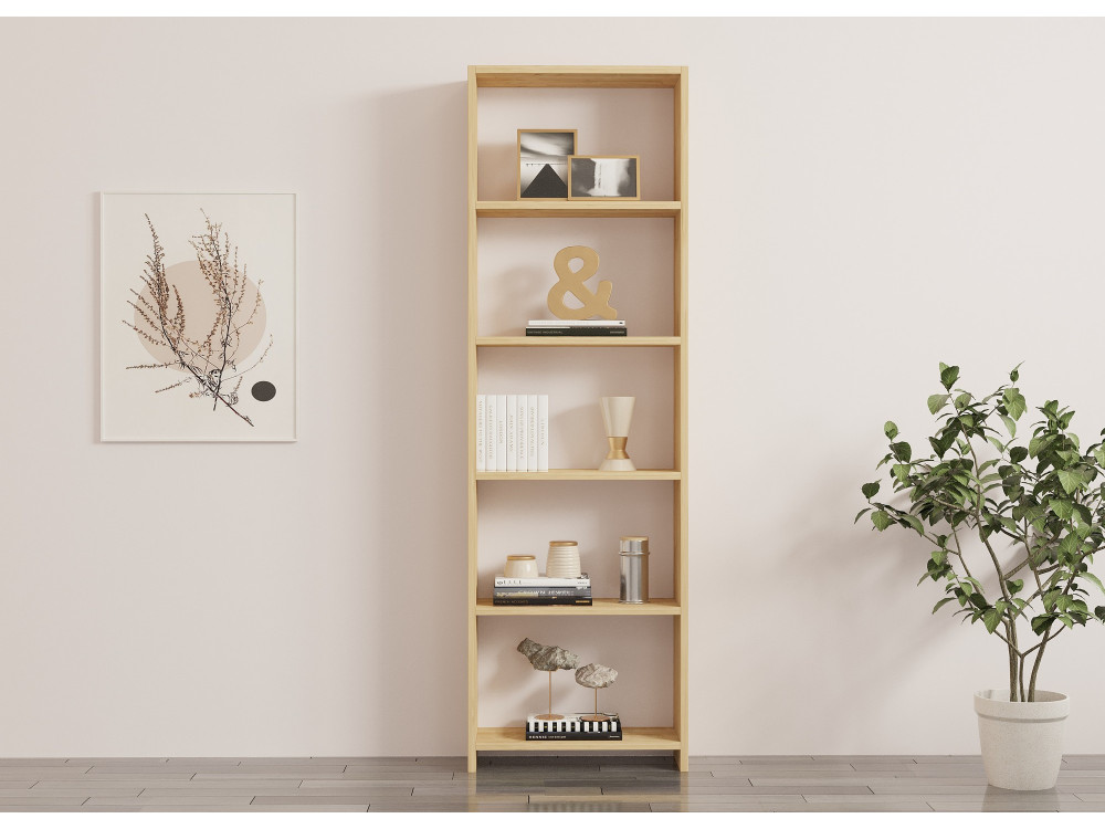 Bibliothèque en bois "New" - 50 x 19 x 160 cm - Chêne