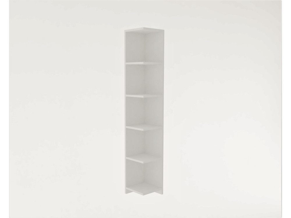 Bibliothèque en bois "Ravella" - 25 x 25 x 160 cm - Blanc