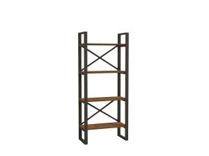 Bibliothèque en bois "Alaro" - 66 x 32 x 150 cm - Noyer