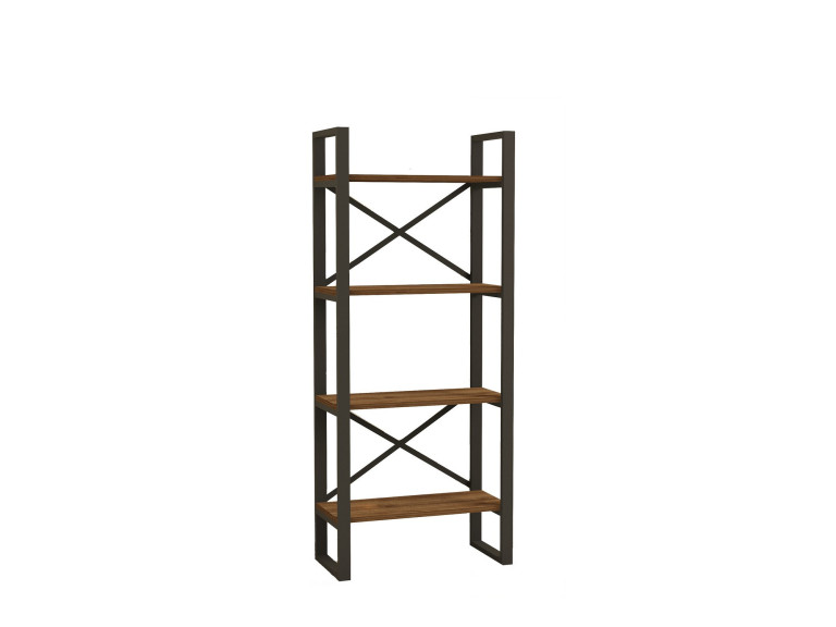 Bibliothèque en bois "Alaro" - 66 x 32 x 150 cm - Noyer