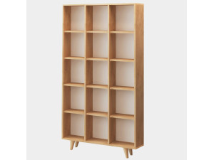 Bibliothèque en bois "Zipa" 100 x 25 x 184 cm - Chêne