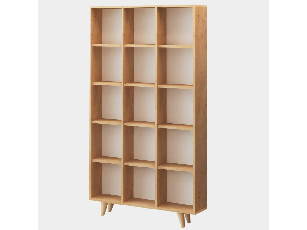 Bibliothèque en bois "Zipa" 100 x 25 x 184 cm - Chêne