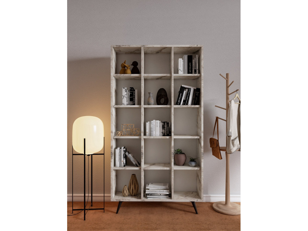 Bibliothèque en bois "Zipa" 100 x 25 x 184 cm - Chêne