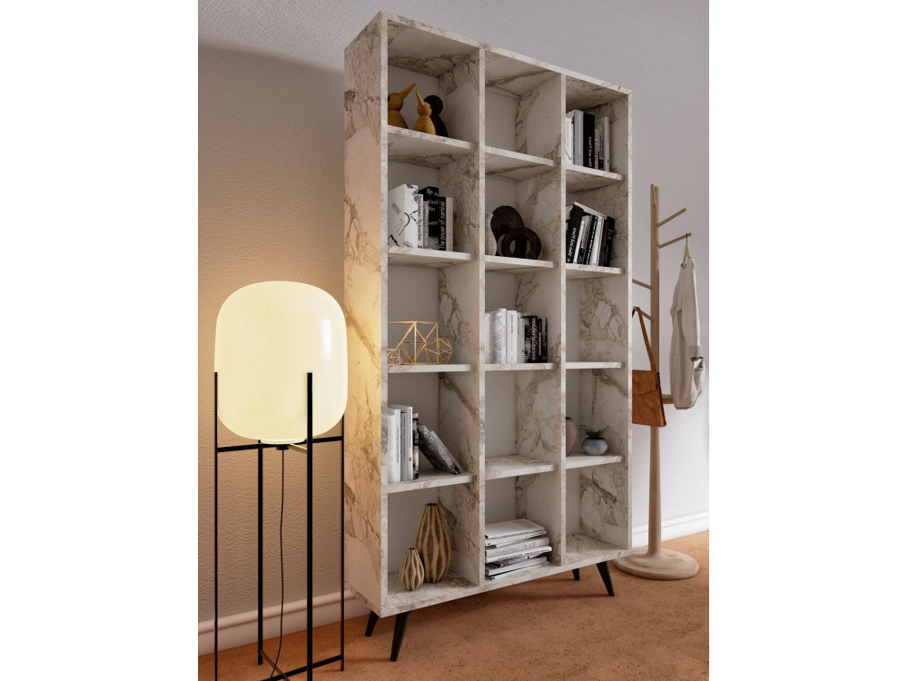 Bibliothèque en bois "Zipa" 100 x 25 x 184 cm - Chêne