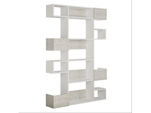 Bibliothèque en bois "Niho" 120 x 27 x 171 cm - Blanc