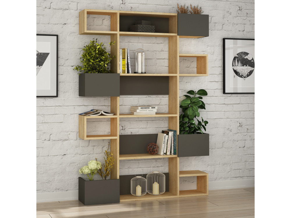 Bibliothèque en bois "Niho" 120 x 27 x 171 cm - Chêne