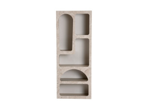 Bibliothèque en bois "Venüs" 60 x 32 x 150 cm - marbre travertin