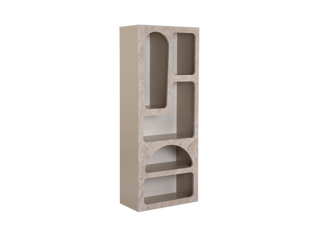 Bibliothèque en bois "Venüs" 60 x 32 x 150 cm - marbre travertin