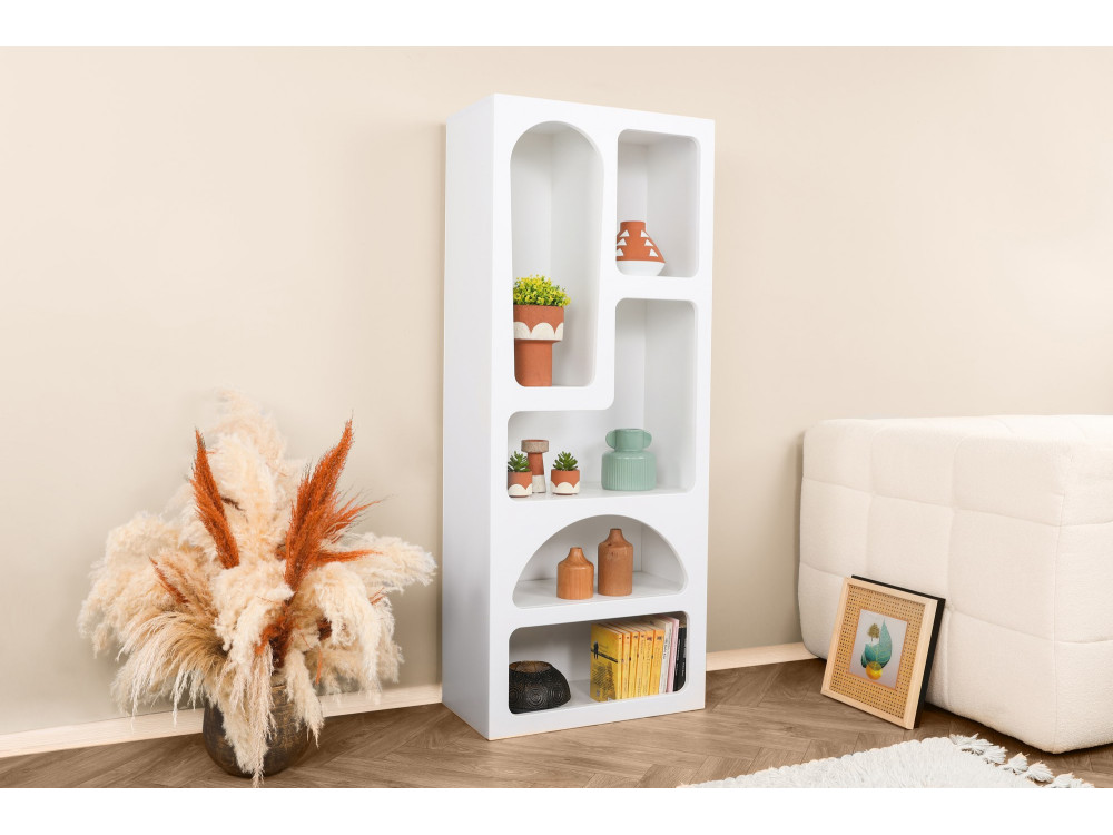 Bibliothèque en bois "Venüs" 60 x 32 x 150 cm - Blanc
