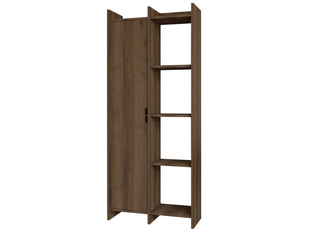 Bibliothèque en bois "Offer" 70 x 30 x 180 cm - Noyer antique