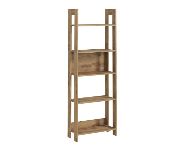 Bibliothèque en bois "Country" - 64 x 30 x 180 cm - Marron